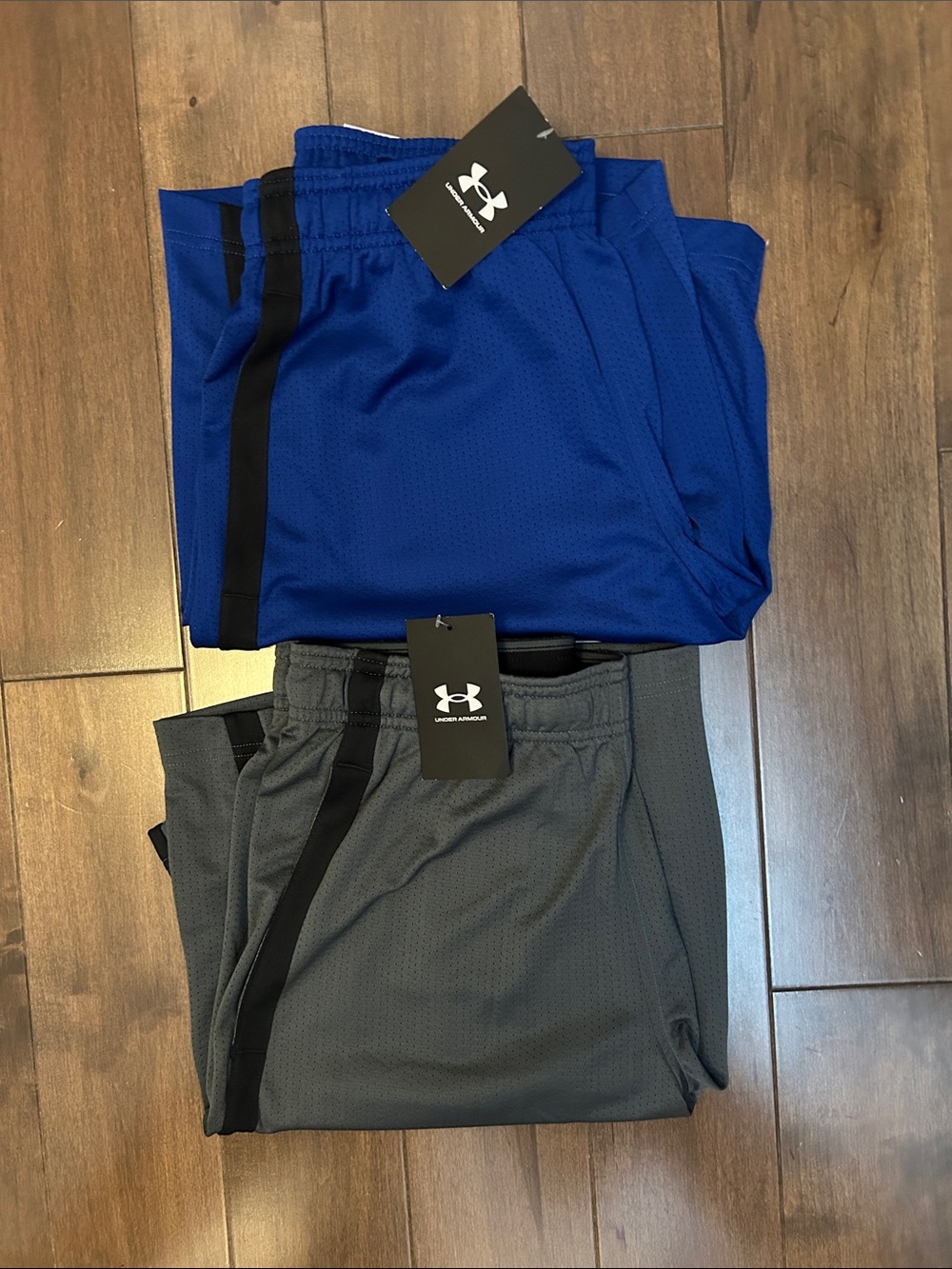Under Armour Royal Blue and Charcoal Gray Athletic Shorts Set - 2 Pairs